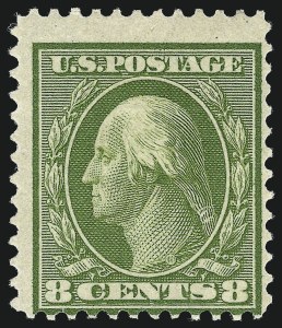 Sale 1014, Lot 1811, 1909 Washington-Franklin Bluish Paper, Incl. 4c and 8c (Scott 357-366)