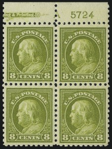 Sale 1014, Lot 1908, 1912-15 Washington-Franklin Issues (Scott 406-440)