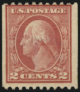 Sale 1014, Lot 1934, 1914-15 Washington-Franklin Issues (Scott 443-461), 2c Red, Ty. I, Coil (449) Sale 1014, Lot 1934, 1914-15 Washington-Franklin Issues (Scott 443-461)