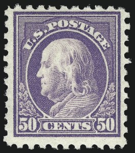 Sale 1014, Lot 1977, 1916-17 Washington-Franklin Issues (Scott 463-496), 50c Light Violet (477) Sale 1014, Lot 1977, 1916-17 Washington-Franklin Issues (Scott 463-496)