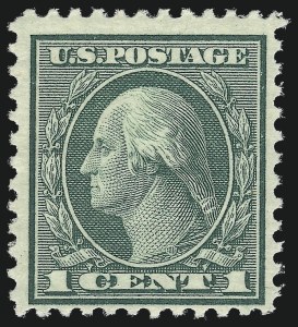 Sale 1014, Lot 2046, 1918-22 Washington-Franklin Issues, Pilgrim Issue (Scott 529-550), 1c Green, Rotary (545) Sale 1014, Lot 2046, 1918-22 Washington-Franklin Issues, Pilgrim Issue (Scott 529-550)