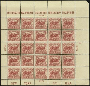 Sale 1014, Lot 2097, 1923-26 Issues (Scott 578-630), 2c White Plains Souvenir Sheet (630) Sale 1014, Lot 2097, 1923-26 Issues (Scott 578-630)