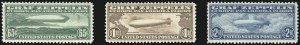 Sale 1014, Lot 2159, Air Post, Graf Zeppelin Issue (Scott C13-C15)