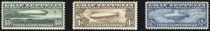 Sale 1014, Lot 2163, Air Post, Graf Zeppelin Issue (Scott C13-C15)
