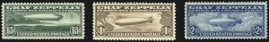 Sale 1014, Lot 2166, Air Post, Graf Zeppelin Issue (Scott C13-C15)