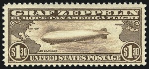 Sale 1014, Lot 2182, Air Post, Graf Zeppelin Issue (Scott C13-C15)