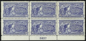 Sale 1014, Lot 2234, Special Delivery, Registration (Scott E1-E21, F1)