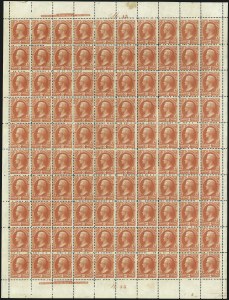Sale 1014, Lot 2347, Officials, incl. full sheets (Scott O11-O116 var)