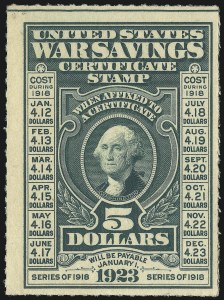 Sale 1014, Lot 2524, Savings Stamps