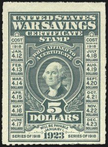 Sale 1014, Lot 2525, Savings Stamps