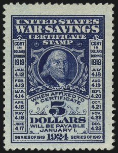 Sale 1014, Lot 2526, Savings Stamps