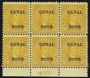 Sale 1017, Lot 1038, United States Possessions, Canal Zone