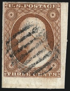 Sale 1017, Lot 145, 3c 1851-56, Orange Brown, Imprint & Corner Margin Copies (Scott 10-10A)