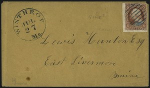 Sale 1017, Lot 163, 3c 1851-56, Orange Brown, Imprint & Corner Margin Copies (Scott 10-10A)