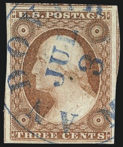 Sale 1017, Lot 192, 3c 1851-56, Orange Brown (Scott 10-10A)