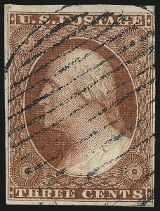 Sale 1017, Lot 204, 3c 1851-56, Orange Brown (Scott 10-10A)