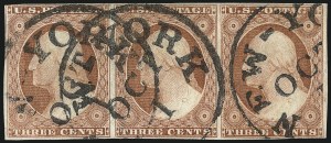 Sale 1017, Lot 213, 3c 1851-56, Orange Brown (Scott 10-10A)