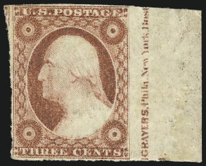 Sale 1017, Lot 267, 3c 1851-56, Dull Red, Imprint Copies (Scott 11-11A)