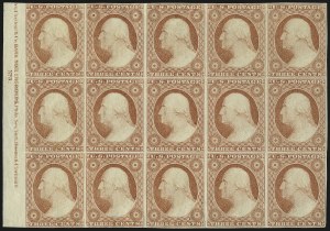 Sale 1017, Lot 271, 3c 1851-56, Dull Red, Imprint Copies (Scott 11-11A)