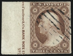 Sale 1017, Lot 272, 3c 1851-56, Dull Red, Imprint Copies (Scott 11-11A)