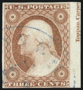 Sale 1017, Lot 286, 3c 1851-56, Dull Red, Imprint Copies (Scott 11-11A)