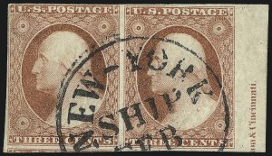 Sale 1017, Lot 291, 3c 1851-56, Dull Red, Imprint Copies (Scott 11-11A)