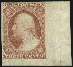 Sale 1017, Lot 301, 3c 1851-56, Dull Red, Corner Margin Copies (Scott 11-11A)