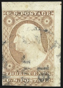 Sale 1017, Lot 327, 3c 1851-56, Dull Red, Corner Margin Copies (Scott 11-11A)