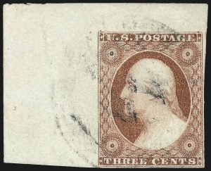 Sale 1017, Lot 331, 3c 1851-56, Dull Red, Corner Margin Copies (Scott 11-11A)