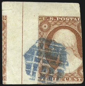 Sale 1017, Lot 340, 3c 1851-56, Dull Red, Corner Margin Copies, Cont. (Scott 11-11A)