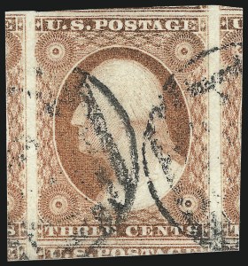 Sale 1017, Lot 410, 3c 1851-56, Dull Red, Shades, Varieties and Cancels (Scott 11-11A)