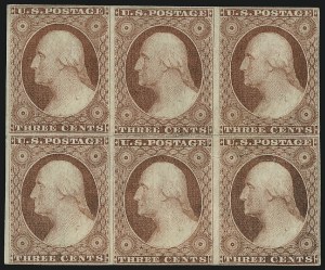 Sale 1017, Lot 426, 3c 1851-56, Claret, Unused (Scott 11-11A)