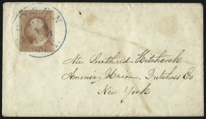 Sale 1017, Lot 485, 3c 1851-56, Pink and Plum (Scott 11A var)