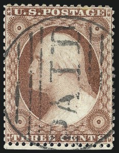 Sale 1017, Lot 494, 3c 1857-60 (Scott 25-26A)