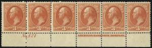 Sale 1017, Lot 592, 1870-88 Banknote Issues (Scott 134-218)