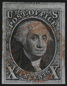 Sale 1017, Lot 60, 10c 1847 Issue (Scott 2)
