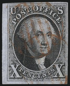 Sale 1017, Lot 68, 10c 1847 Issue (Scott 2)