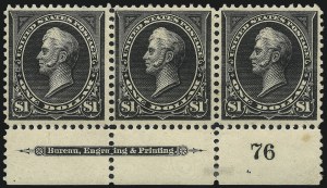 Sale 1017, Lot 689, 1895 Watermarked Bureau Issue (Scott 264-278)