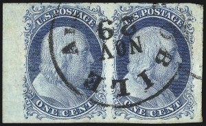 Sale 1017, Lot 81, 1c 1851-56 Issue (Scott 7-9)