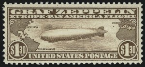 Sale 1017, Lot 896, Air Post (Scott C1-C33), $1.30 Graf Zeppelin (C14) Sale 1017, Lot 896, Air Post (Scott C1-C33)