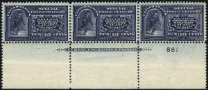 Sale 1017, Lot 909, Special Delivery, Registration (Scott E1-E11, F1)