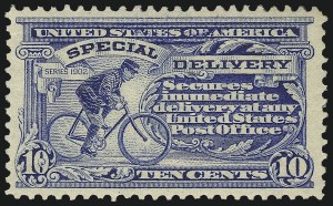 Sale Number 1017, Lot Number 910, Special Delivery, Registration (Scott E1-E11, F1) Sale Number 1017, Lot Number 910, Special Delivery, Registration (Scott E1-E11, F1)