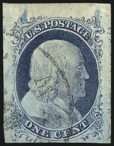 Sale 1017, Lot 94, 1c 1851-56 Issue (Scott 7-9)