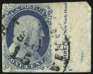 Sale 1017, Lot 98, 1c 1851-56 Issue (Scott 7-9)