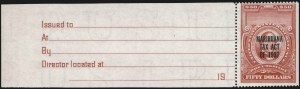 Sale 1019, Lot 1048, Revenues, Marihuana Tax Act