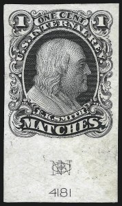 Sale 1019, Lot 1051, Private Die Proprietary, Die Proofs and Trial Color Proofs