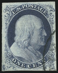 Sale 1019, Lot 335, 1c 1851-56 Issue (Scott 7-9)