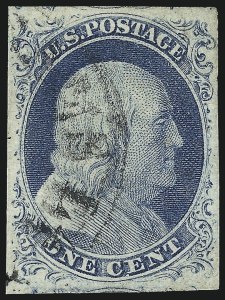 Sale 1019, Lot 340, 1c 1851-56 Issue (Scott 7-9)