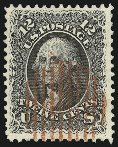 Sale 1019, Lot 397, 1861-66 Issue (Scott 63TC-78), 12c Black (69) Sale 1019, Lot 397, 1861-66 Issue (Scott 63TC-78)