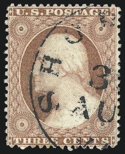 Sale 1024, Lot 64, 3c 1857-60 Issue (Scott 25-26A)